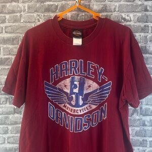 Harley-Davidson Maroon Graphic Tee‎